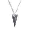 Silver Night Spike Pendant Premium Steel Choker Embellished with Premium Grade Austrian Crystal