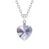 Vitrail Light XILION Crystal Vitrail Light Heart 14mm Pendant Necklace Embellished with Austrian Crystal