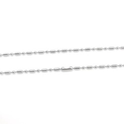 Premium Stainless Steel Designer Cylinder Link Ball Style Long Necklace Chain  (Made in Japan)