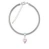 Rosaline Wild Heart Charm Bracelet Embellished with Premium Grade Austrian Crystal