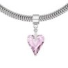 Rosaline Wild Heart Charm Bracelet Embellished with Premium Grade Austrian Crystal