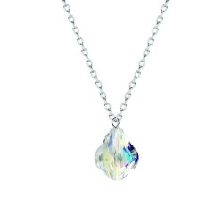 Crystal Aurora Borealis Baroque Bead Pendant Necklace Embellished with Premium Grade Austrian Crystal