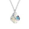 Crystal Aurora Borealis Baroque Bead Pendant Necklace Embellished with Premium Grade Austrian Crystal