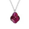 Ruby Crystal Baroque Bead Pendant Necklace Embellished with Premium Grade Austrian Crystal