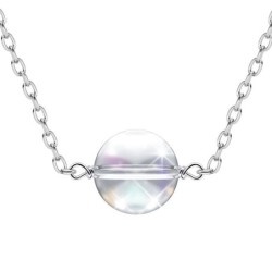 8mm Crystal AB Globe Steel Choker Embellished with Premium Grade Austrian Crystal