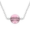 8mm Antique Pink Crystal Globe Steel Choker Embellished with Premium Grade Austrian Crystal