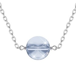 8mm Blue Shade Crystal Globe Steel Choker Embellished with Premium Grade Austrian Crystal