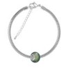 Crystal BeCharmed Scarabaeus Green Pearl Bracelet Embellished with Premium Grade Austrian Crystal Pearl