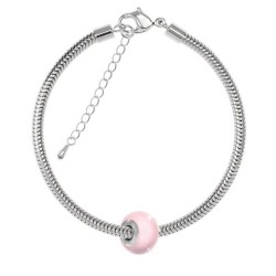 Crystal BeCharmed Pastel Rose Pearl Bracelet Embellished with Premium Grade Austrian Crystal Pearl