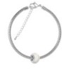 Crystal BeCharmed Pearl White Bracelet Embellished with Premium Grade Austrian Crystal Pearl