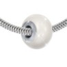 Crystal BeCharmed Pearl White Bracelet Embellished with Premium Grade Austrian Crystal Pearl