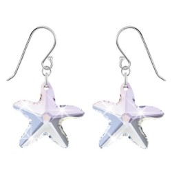 Crystal Starfish Hook Earring Embellished with Austrian Crystals