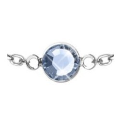 Light Sapphire Crystal Premium Steel Bracelet Embellished with Austrian Crystal