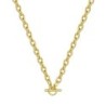 Premium Stainless Steel Gold Plated Oval Link Chain Toggle Designer Choker (Made in Japan)