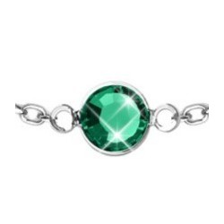 Emerald Crystal Premium Steel Bracelet Embellished with Austrian Crystal