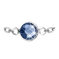 Sapphire Bracelet Embellished with Austrian Crystals