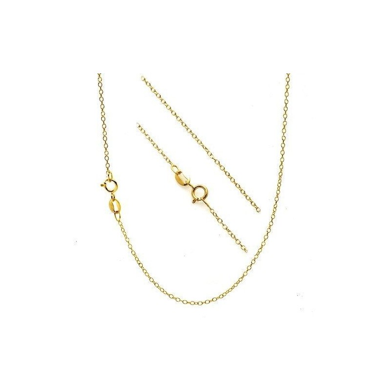 18K Gold Plated on 925 silver Cable Chain Necklace