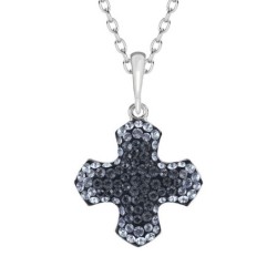 Light Sapphire Pave Cross...