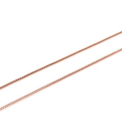 Premium Stainless Steel Rose Gold Plated Slim Box Designer 40cm Necklace Chain (Made in Japan)