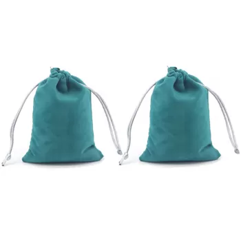 2 piece Bluey Green Premium Velvet Jewellery Gift Pouch