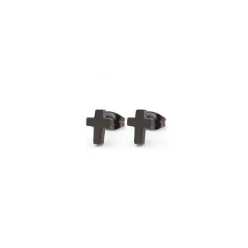 Unisex Stainless Steel Hypoallergenic Mini Cross Stud Earrings