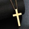 Gold Plated Premium Steel Medium Size Purely Cross Necklace Chain (Made In Japan)