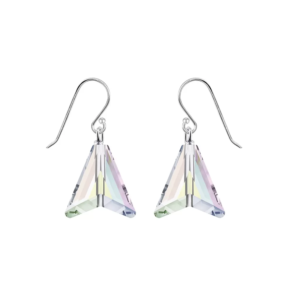 Courage Arrow Hook Earrings Embellished with Austrian Crystals