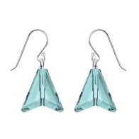 Light Turquoise Courage Arrow Hook Earrings Embellished with Austrian Crystals