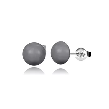 copy of Cabochon Pearl Premium Steel 10mm Earrings Embellished with Premium Grade Austrian Crystal Pearls