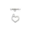 Premium Stainless Steel Hypoallergenic 316 Heart and Arrow Toggle Clasp Ring (Made In Japan)