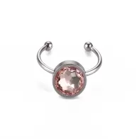 Premium Steel 8mm Limited Edition Fantasy Round Vintage Rose Ring Embellished with Austrian Crystal