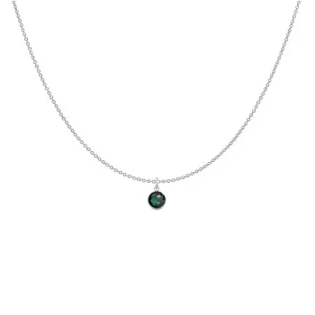 copy of Gold Plated Premium Steel 8mm Exclusive Fantasy Round Aquamarine Pendant Necklace Embellished with Austrian Crystal