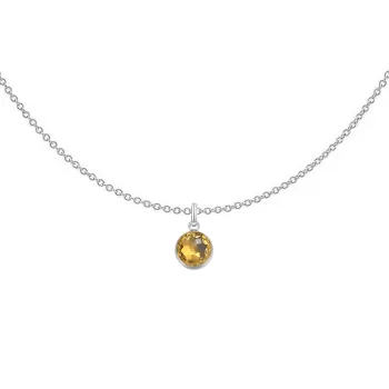 copy of Gold Plated Premium Steel 8mm Exclusive Fantasy Round Aquamarine Pendant Necklace Embellished with Austrian Crystal