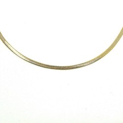 Premium Stainless Steel 316 Designer Gold Plated Flat Blade Necklace Chain With Extension (Made in Japan)