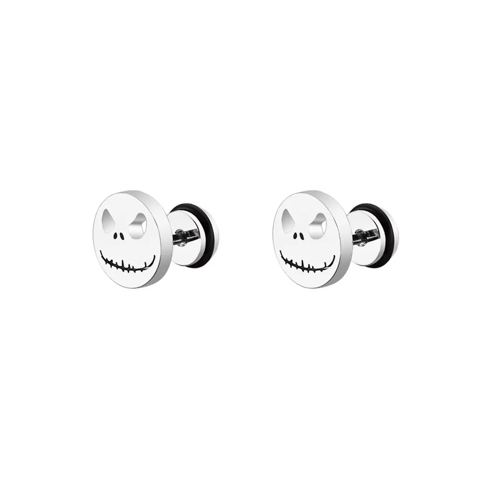 copy of Carbon Black Premium Stainless Steel Hypoallergenic Lightning Screw Back Type Stud Earrings (Made In Japan)