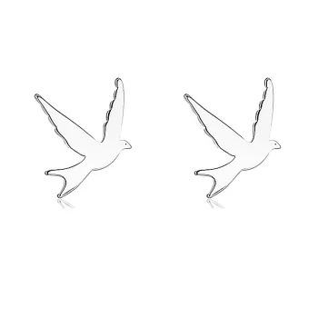 Premium Stainless Steel Hypoallergenic Dove Stud Earrings (Made In Japan)