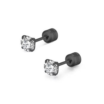 copy of Premium Stainless Steel Hypoallergenic Round Brilliant Zirconia Screw Back Type Stud Earrings