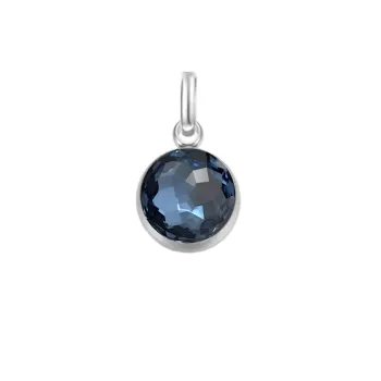 Premium Steel 8mm Exclusive Fantasy Round Montana Pendant Charm Embellished with Austrian Crystal