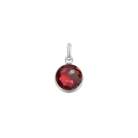 Premium Steel 8mm Exclusive Fantasy Round Scarlet Pendant Charm Embellished with Austrian Crystal