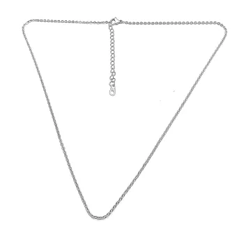 Premium Stainless Steel 316 Cable Chain Necklace Chain 45cm With 5cm Extension (Made in Japan)