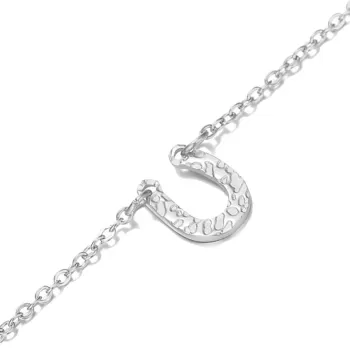 Premium Stainless Steel Lucky Horseshoe Stylish Design Necklace Chain with Extension (Made In Japan)