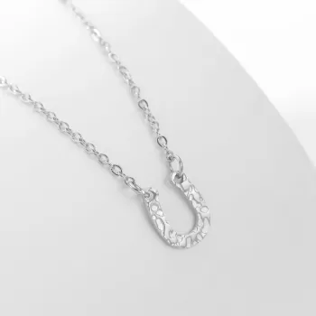 Premium Stainless Steel Lucky Horseshoe Stylish Design Necklace Chain with Extension (Made In Japan)