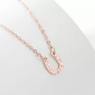 Rose Gold Plated Premium Stainless Steel Lucky Horseshoe Stylish Design Necklace Chain with Extension  (420mm-490mm)