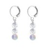 Premium Stainless Steel Hoop Clear Paradise Shine Trilogy Globe Crystals Earrings (Made In Japan)