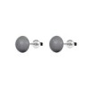 New Star Silver Shade Austrian Crystal Pendant With Dark Grey Cabochon Crystal Pearls Premium Steel 10mm Earrings