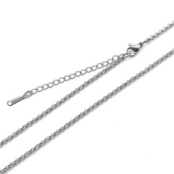 Premium Stainless Steel O shaped design choker chain with extension  (370mm-420mm) (Made in Japan)