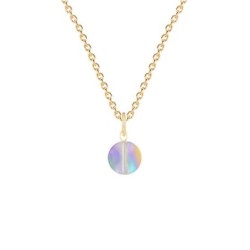 Gold Plated Premium Steel Paradise Shine 8mm Globe Pendant Necklace Embellished with Premium Grade Austrian Crystal