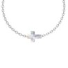 Premium Stainless Steel Trendy White Patina Cross Crystal Bracelet (SG Seller)