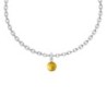 Premium Stainless Steel Metallic Sunshine Dainty Crystal Globe Bracelet (Made In Japan)