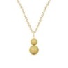 Gold Plated Premium Steel November Birthpearl Golden Crystal Pearl Snowman Necklace